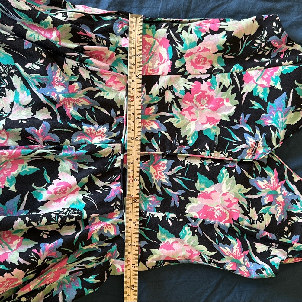 Vintage 80S Laura Ashley Black Cottagecore Floral Cotton Sundress US6 Sleeveless - Picture 13 of 14